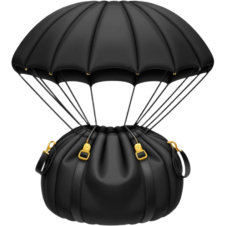 sac parachute noir emoji