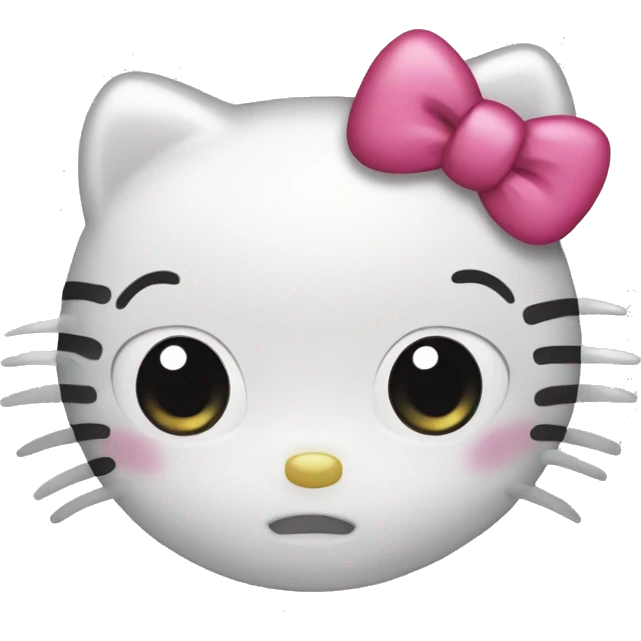 hello kitty side eye emoji