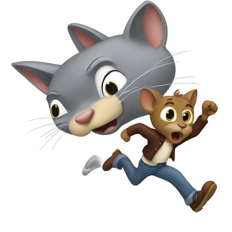 Tom chasing Jerry  emoji