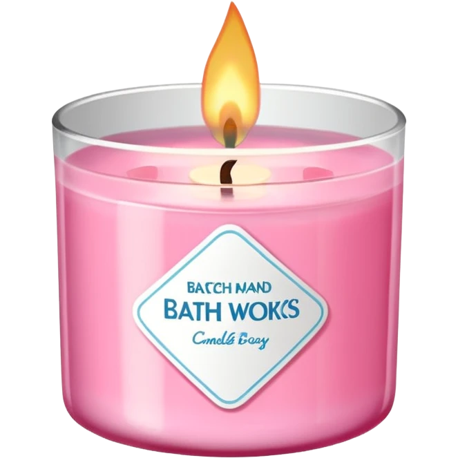 super realistic pink bath and body works candle  emoji
