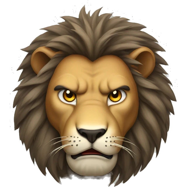 Angry lion emoji