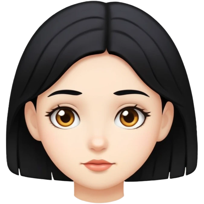 Chica pelo negro  emoji