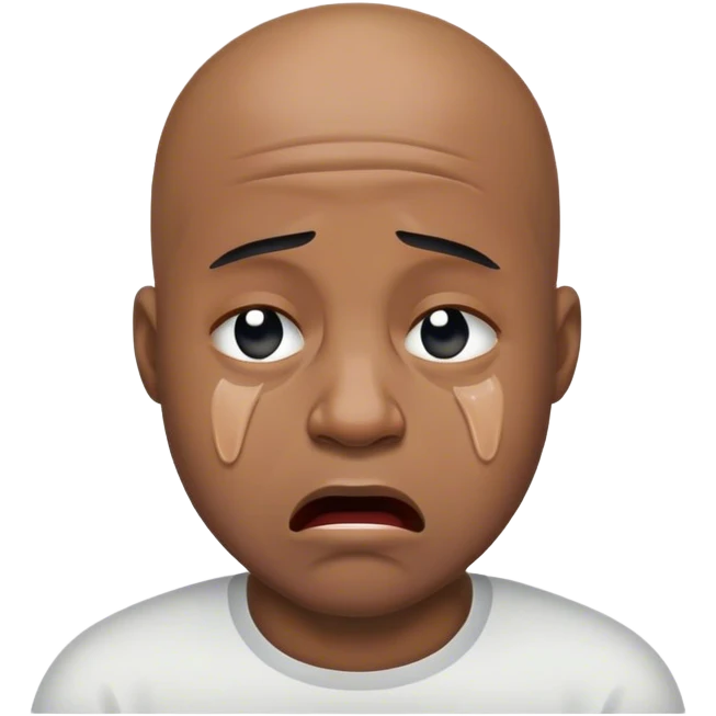 a blad man crying emoji