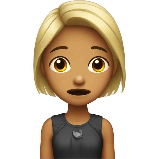 girl crying emoji