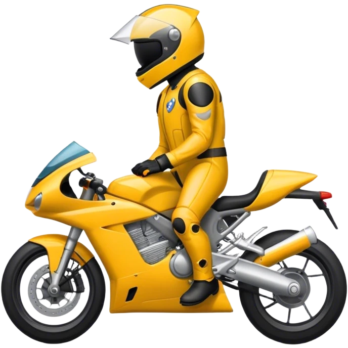 yellow motocycle suit emoji