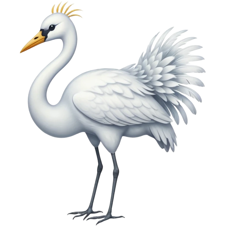 white crane emoji