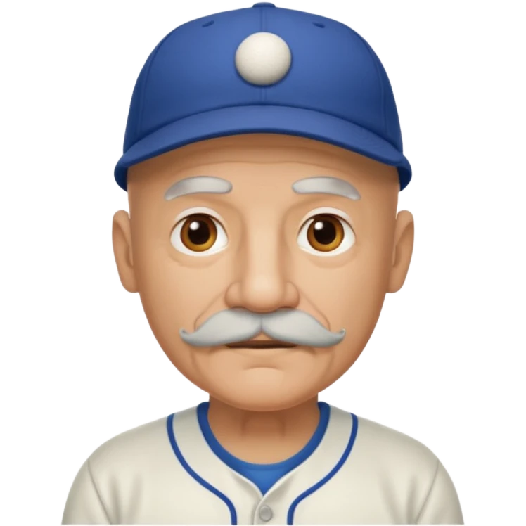 viejo pelon bigote gorra beisbol emoji