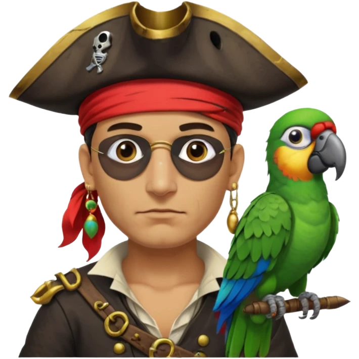 pirate and parrot emoji