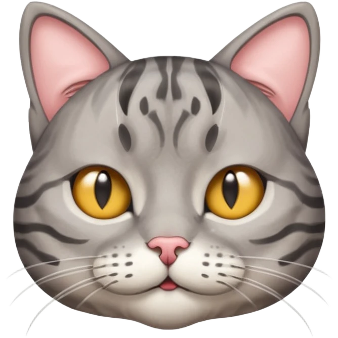 Tired cat with bow on nose  emoji