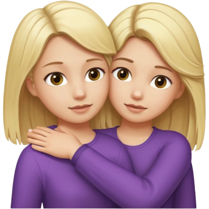 Blonde girl grabbing another girls hair. The blond girl is tightly grabbing it emoji
