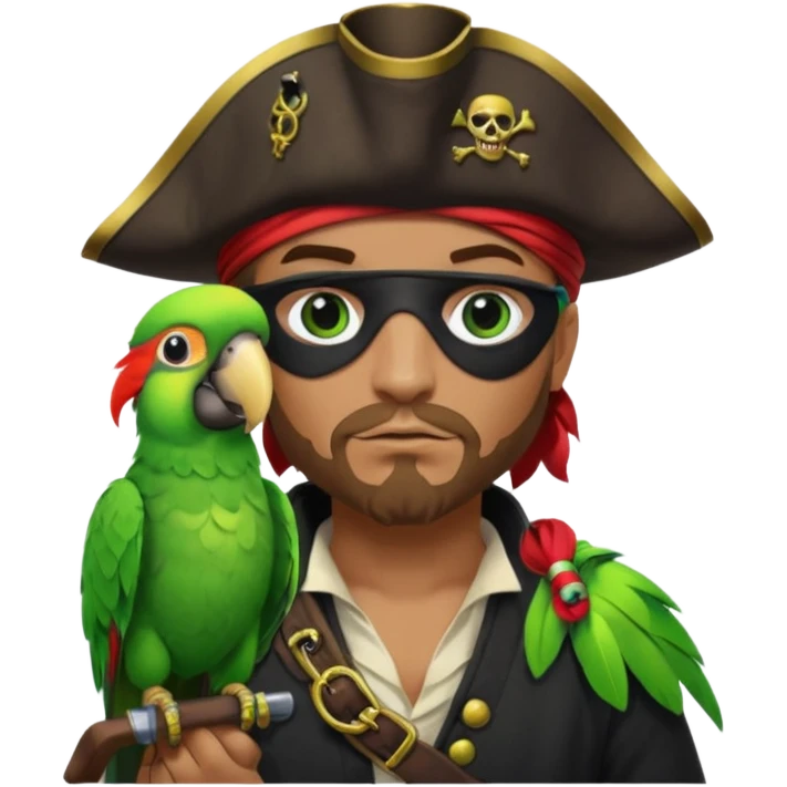 pirate and parrot emoji
