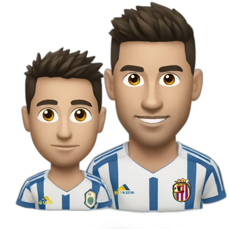 Ronaldo avec messi emoji