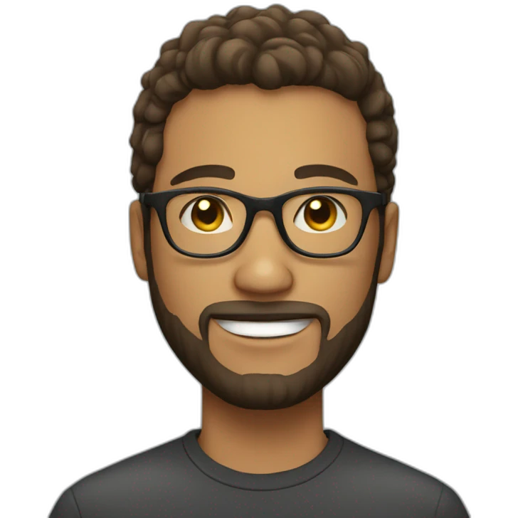 young man with glasses and beard emoji