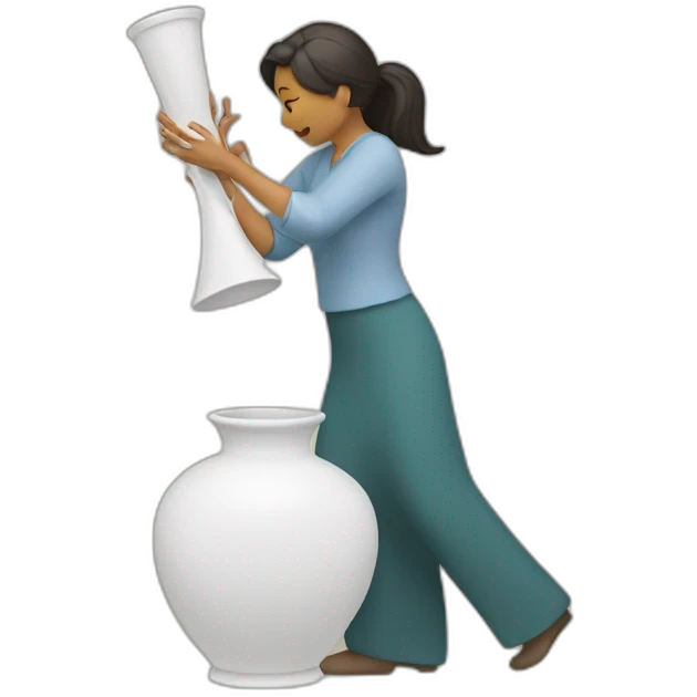 woman breaking vase emoji