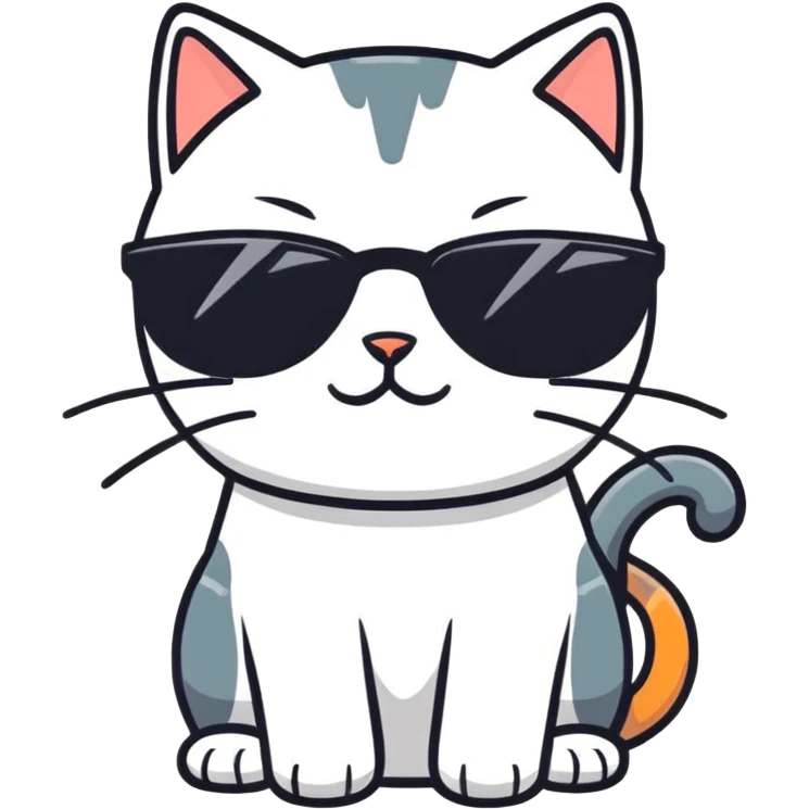 Cat with sunglasses emoji