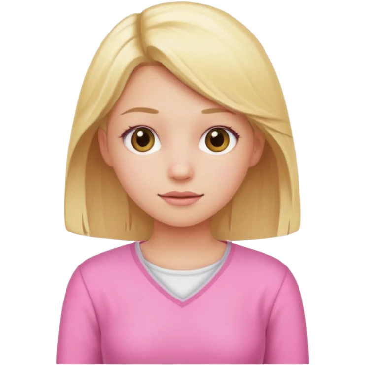 Blonde girl with pink clothes  emoji