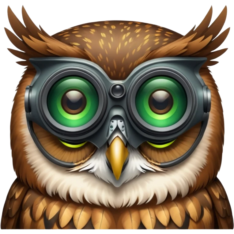 owl with nightvision goggles emoji