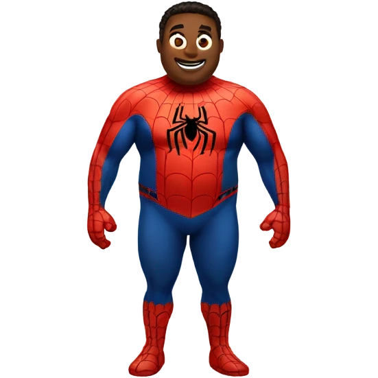 Fat spider - man emoji