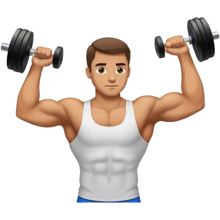 side view guy doing bicep-curls emoji