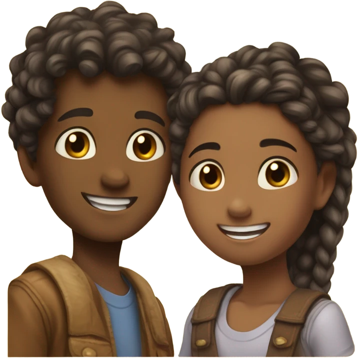 girl and boy portrait emoji