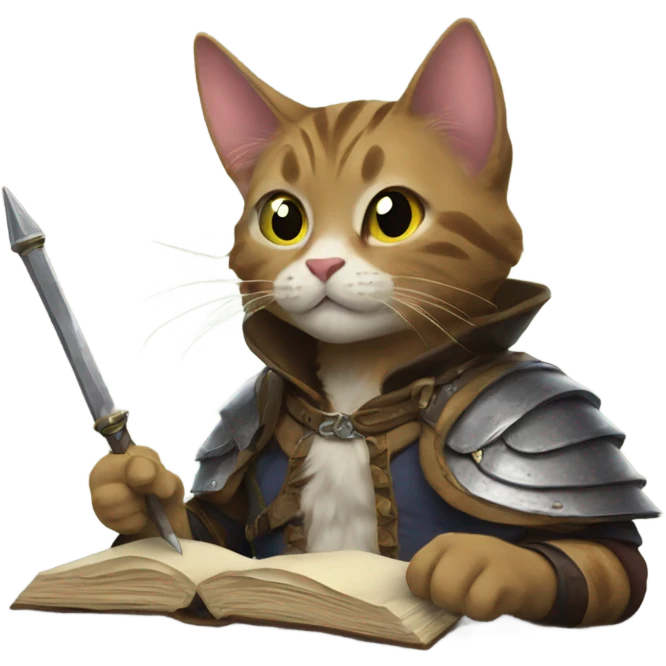 cats playing dnd emoji
