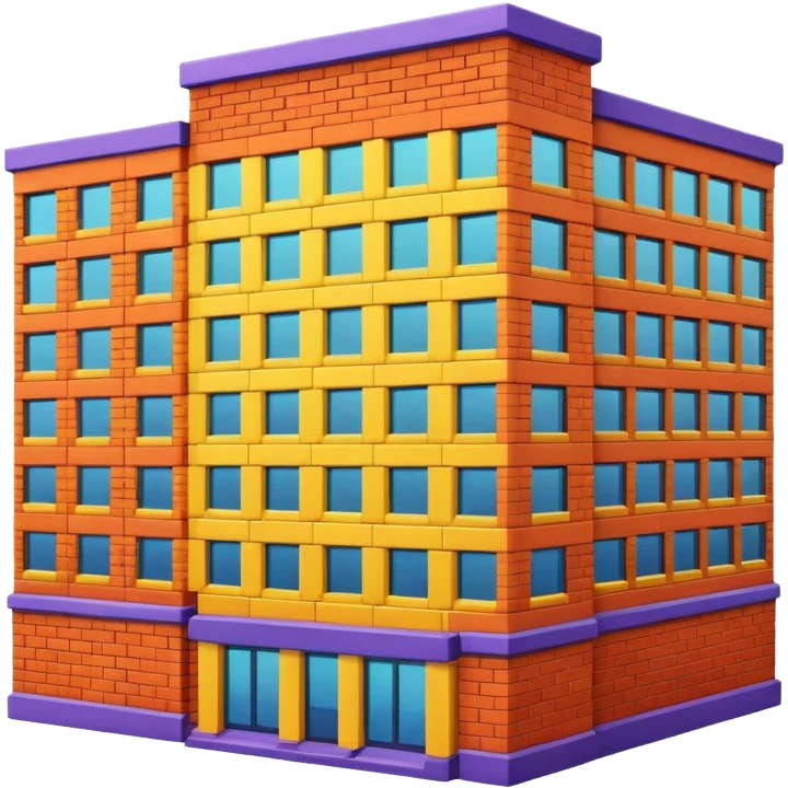 I want a 7 storey building with 7 chakras colour. Starting with red colour at the base emoji