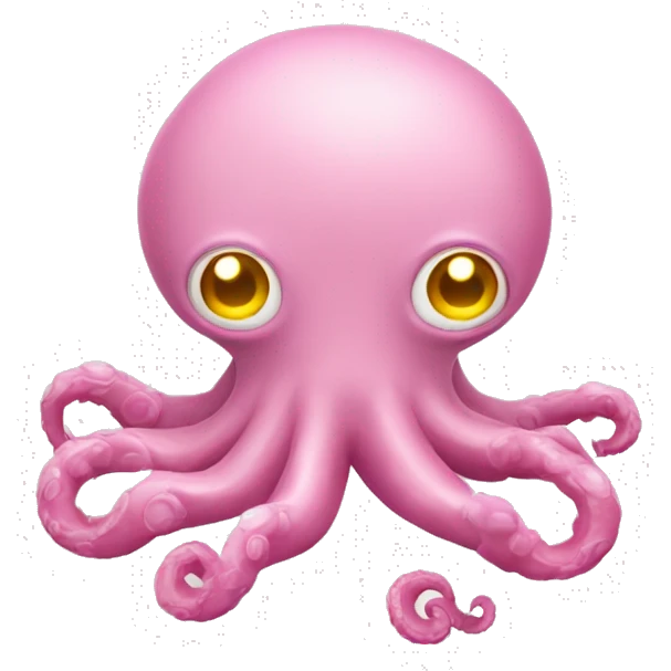 Pink oktopus plüschtier mit Lächeln  emoji