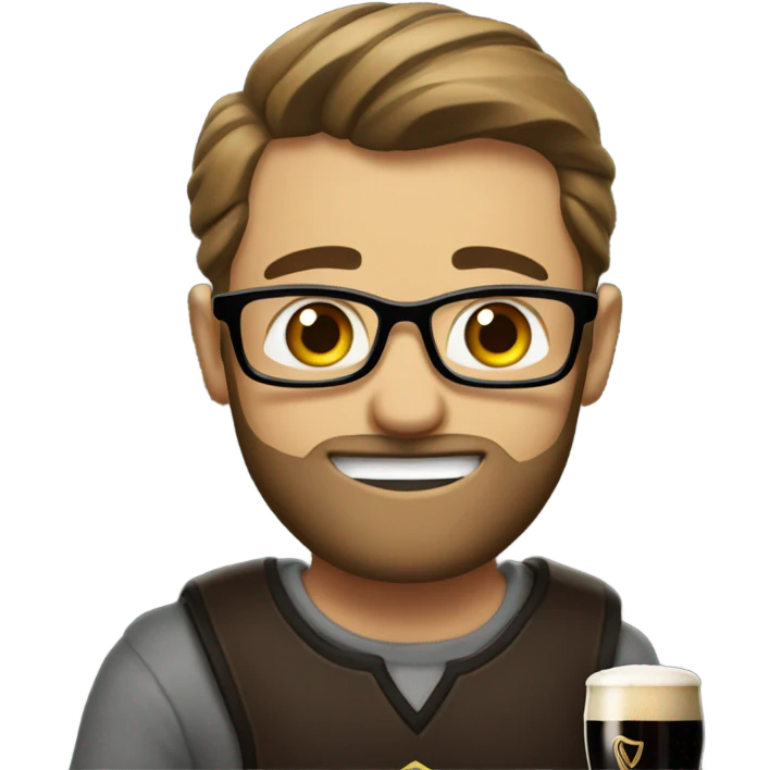 Me with a pint of Guinness  emoji