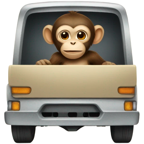 Monkey in a truck  emoji