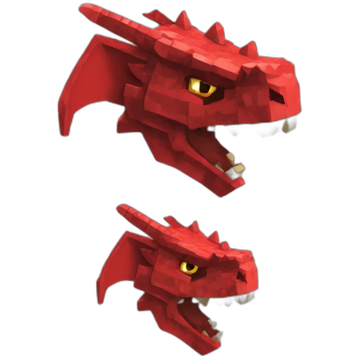 head cranial Red dragon Minecraft delegate emoji