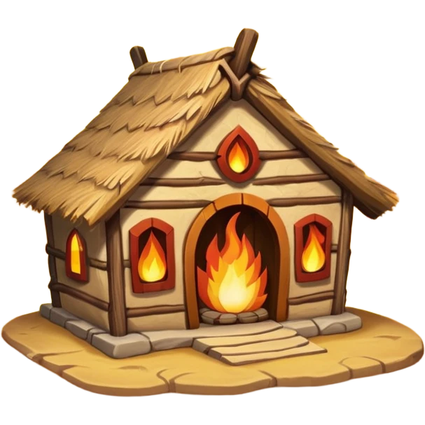 fire tribe house emoji