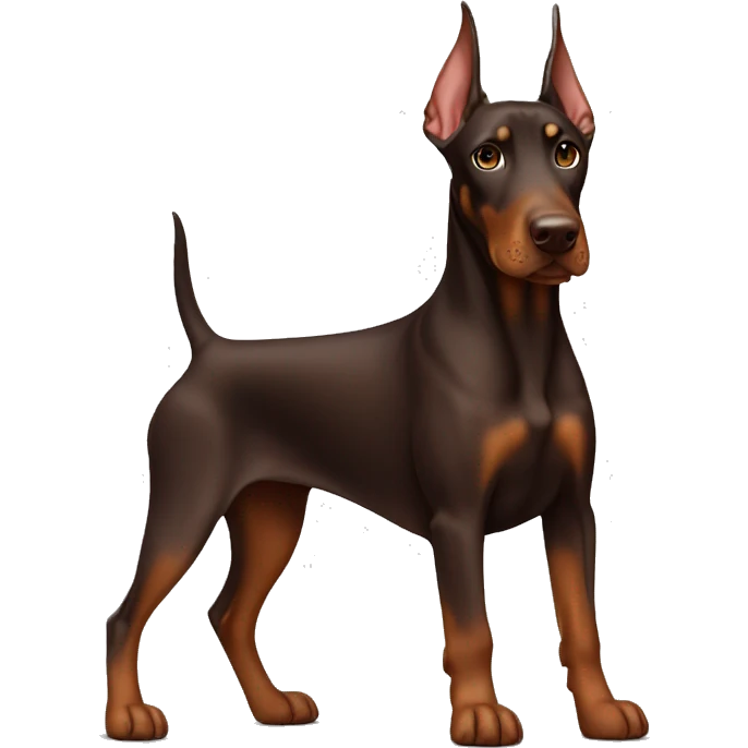 Doberman choco color emoji
