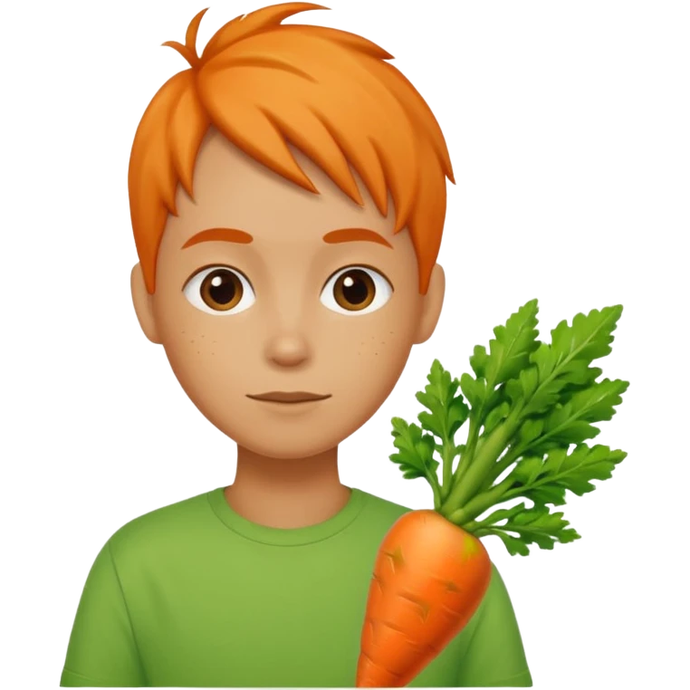 green carrot with shirt emoji