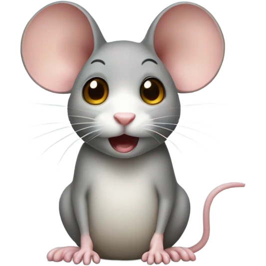 Mouse without one ear emoji