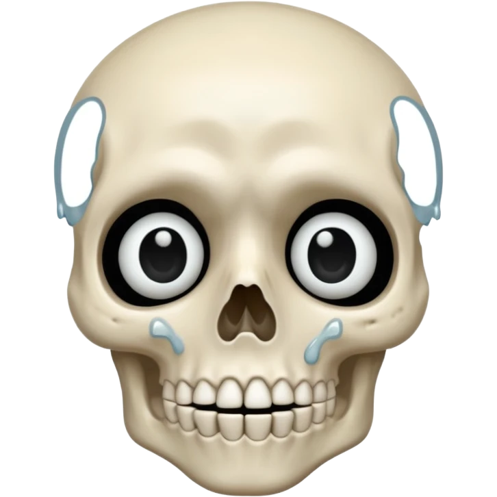 Squelette qui pleure emoji