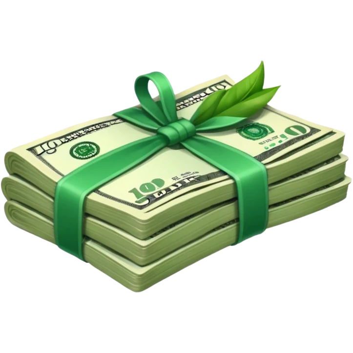 dollars paper money bundle emoji
