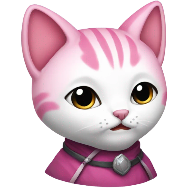 Pink cats playing dnd emoji