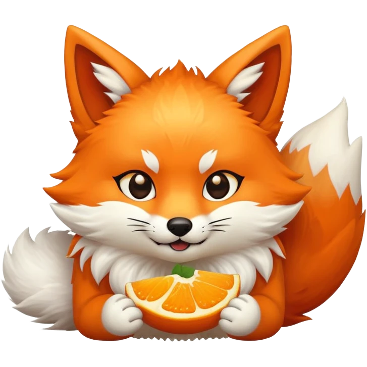 Kitsune eating emoji