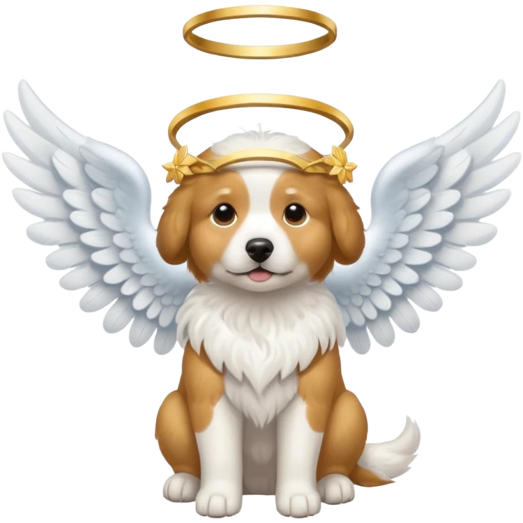 Dog with angel emoji