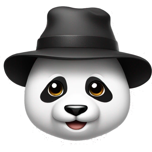 Panda with a hat emoji
