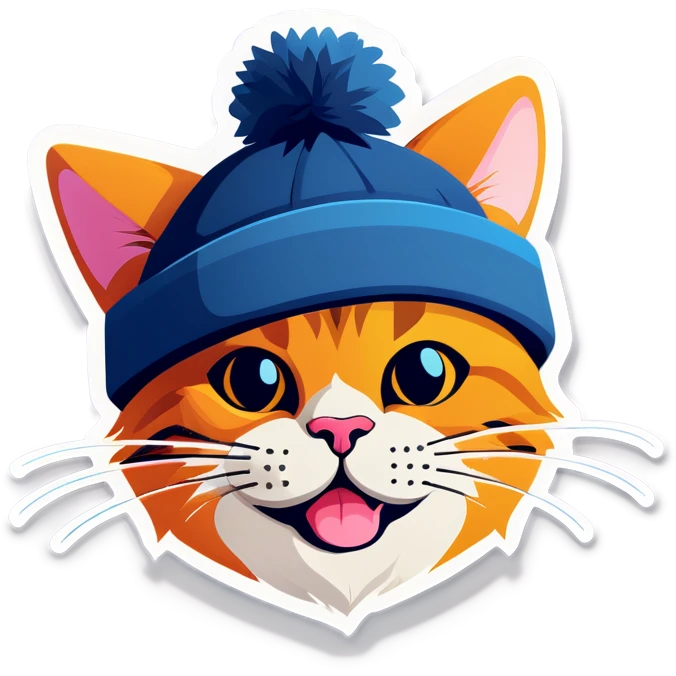 Gato con gorro emoji