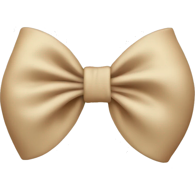 Beige bow emoji