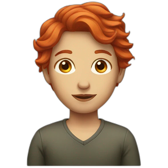 red hair emoji