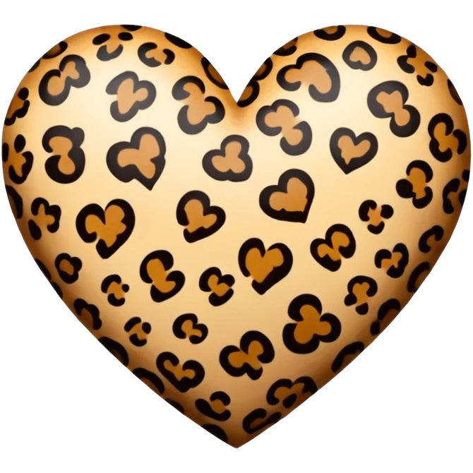 Leopard print heart emoji