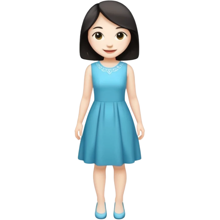 A full body short asian woman emoji