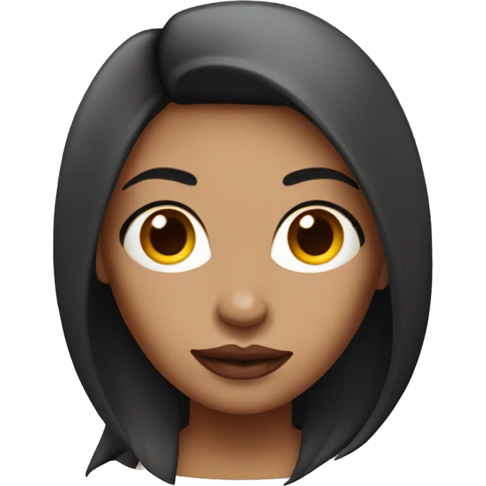 Tattooed woman with long straight burgundy hair emoji