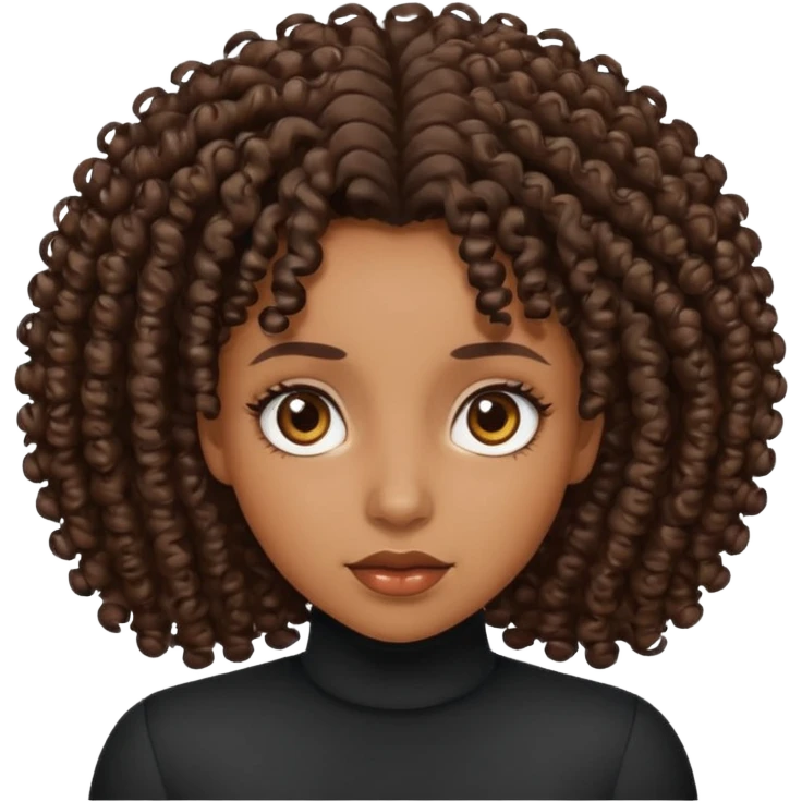 black female specializing in many things with curly hair emoji