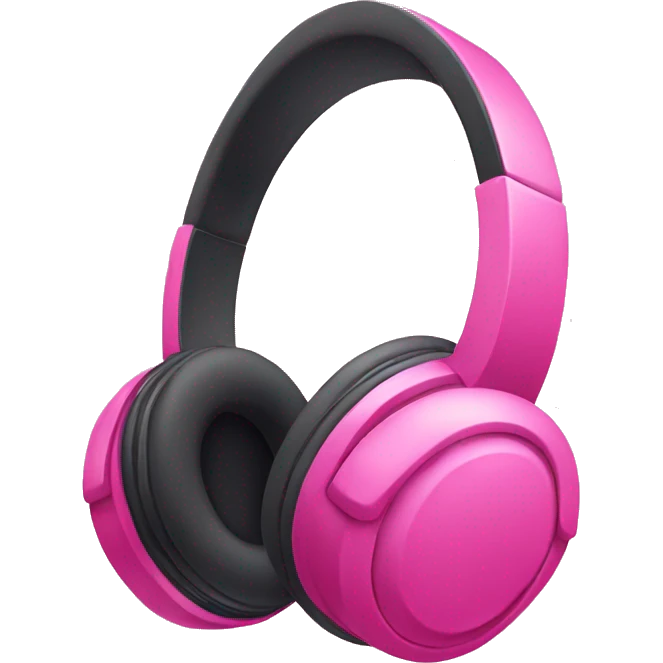 Pink headphones emoji