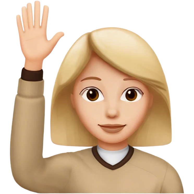 Waving hi emoji