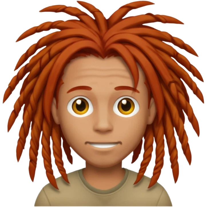 Redhead male playing with dreads  emoji
